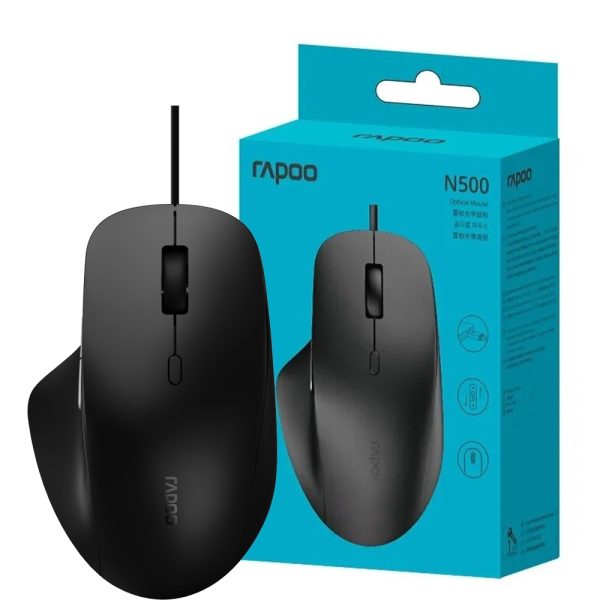 ماوس سیم دار رپو N500 مشکی RAPOO