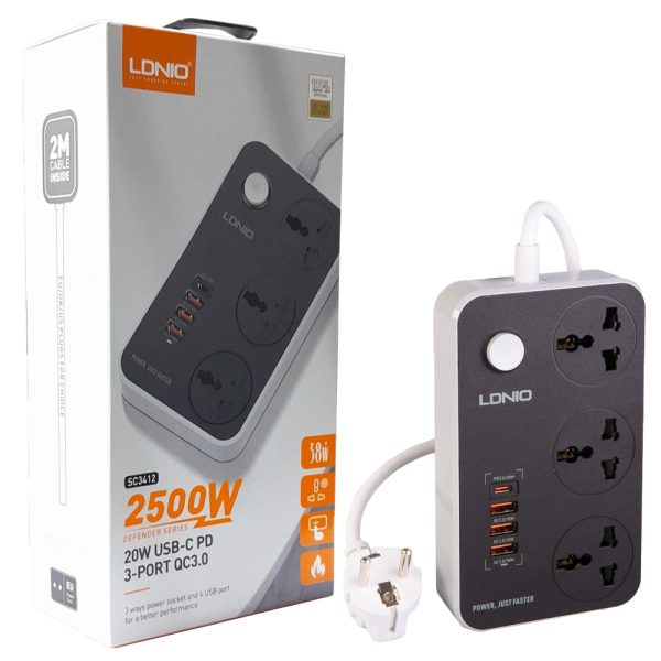 محافظ برق SC3412 EU رویال LDNIO