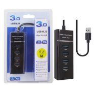 هاب  4PORT.30CM.USB3 طلقی آبی
