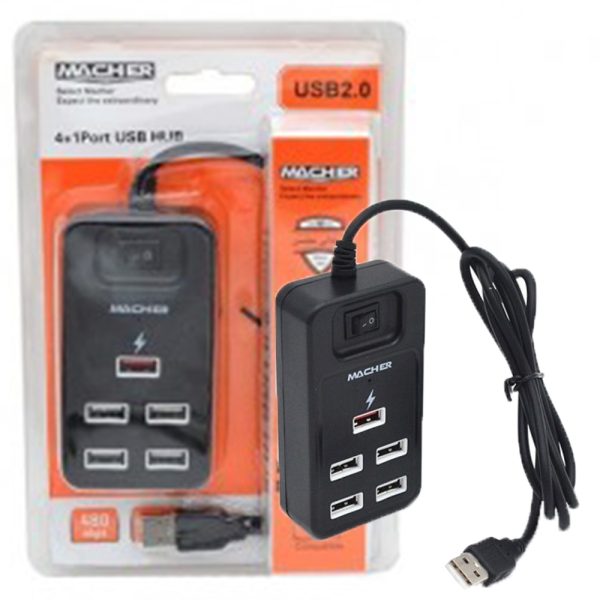 هاب مچر MACHER MR-212 5 PORT USB2