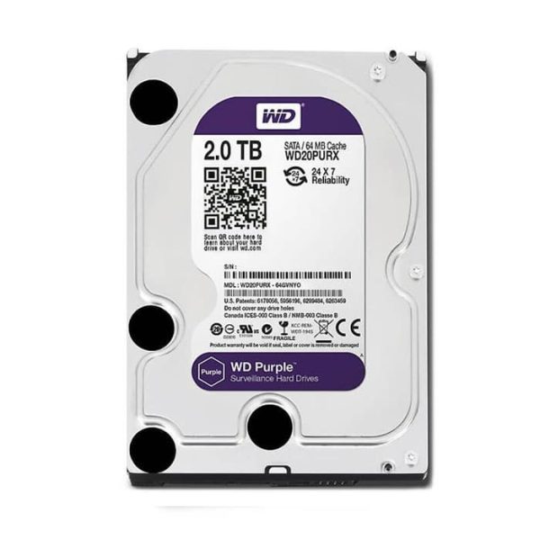 هارد 2TB بنفش PURPLE حامی WD