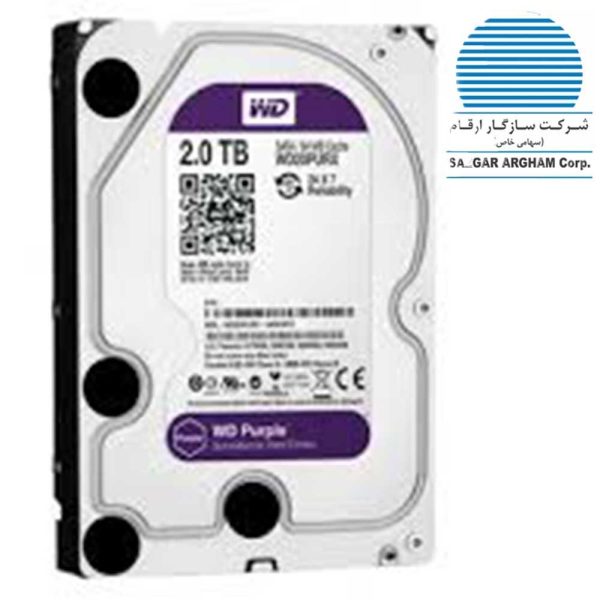 هارد 2TBبنفش PURPLEسازگارW.D