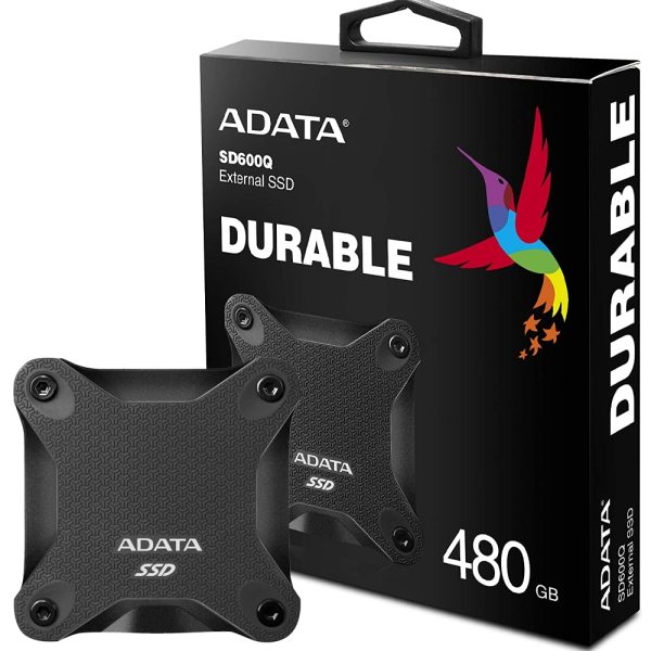 هارد اکسترنال مشکی 480SSD آونگ ADATA SD600Q
