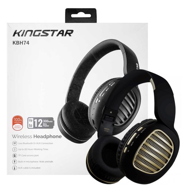 هدست بلوتوثی رم خور KBH74 مشکی Kingstar
