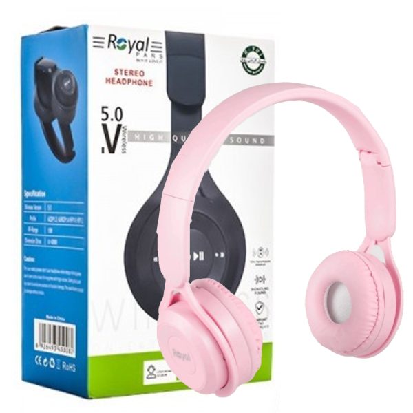 هدست بلوتوثی رم خور RH-820 صورتی ROYAL
