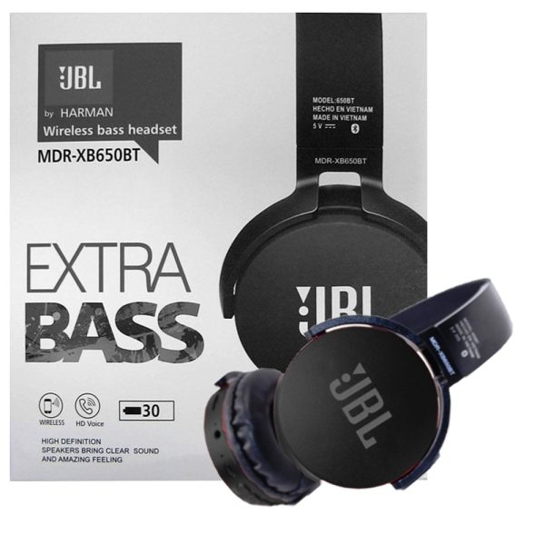 هدست بلوتوثی رم خور XB650BT مشکی JBL