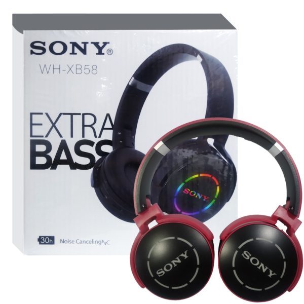 هدست سونی بلوتوثی رم خور WH-XB58 قرمز SONY