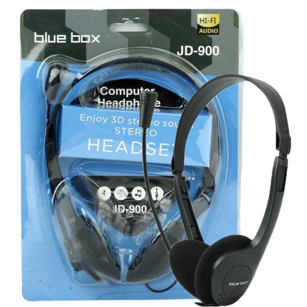 هدست سیم دار بلوباکس BlueBox JD900 مشکی