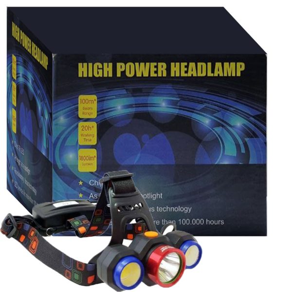 هدلایت سه چراغ T6