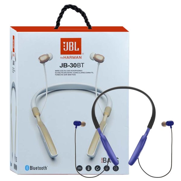 هندزفری بلوتوثی گردنی JB-30BT آبی JBL