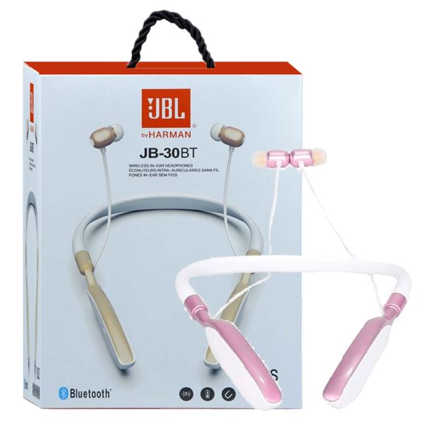 هندزفری بلوتوثی گردنی JB-30BT صورتی JBL