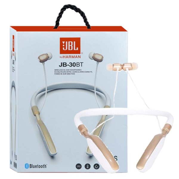 هندزفری بلوتوثی گردنی JB-30BT طلایی JBL