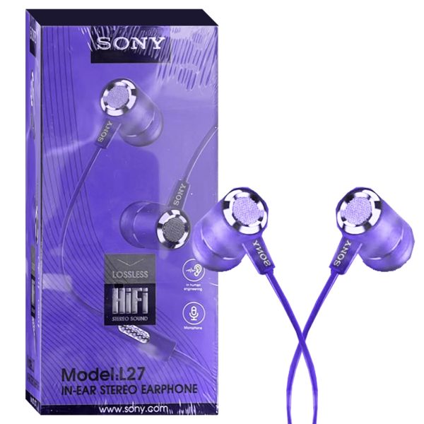 هندزفری سیم دار L27آبی SONY