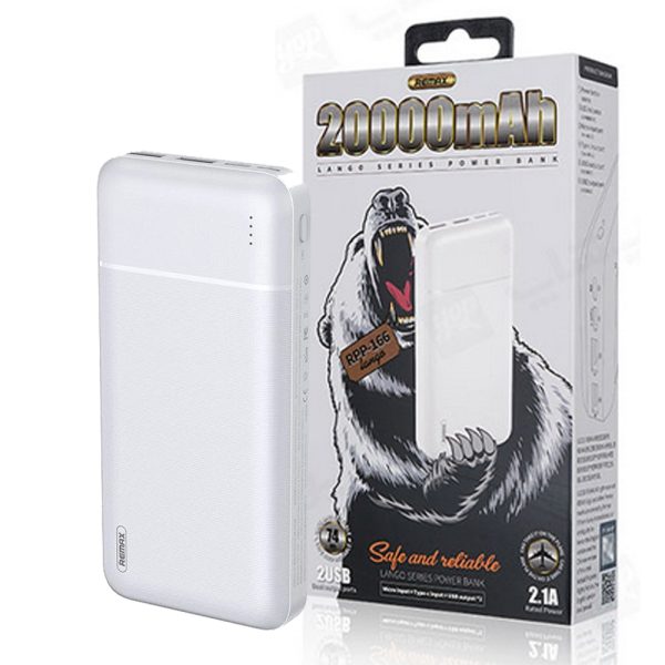 پاوربانک 20000mAh سفید REMAX RPP-166