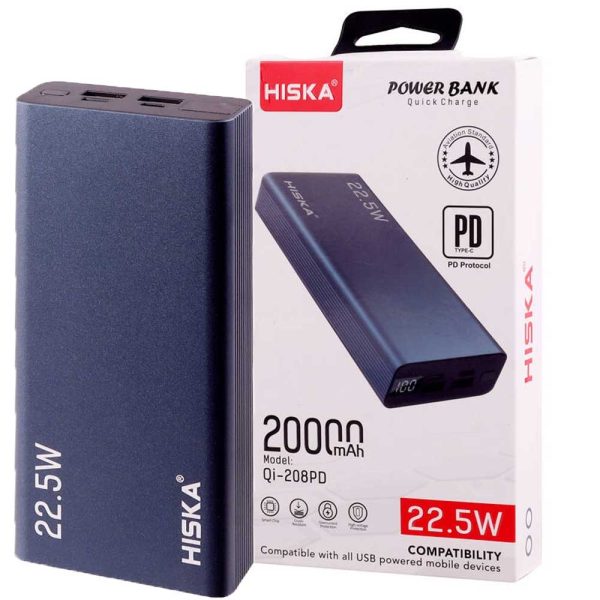 پاوربانک HISKA QI208PD 20000mAh