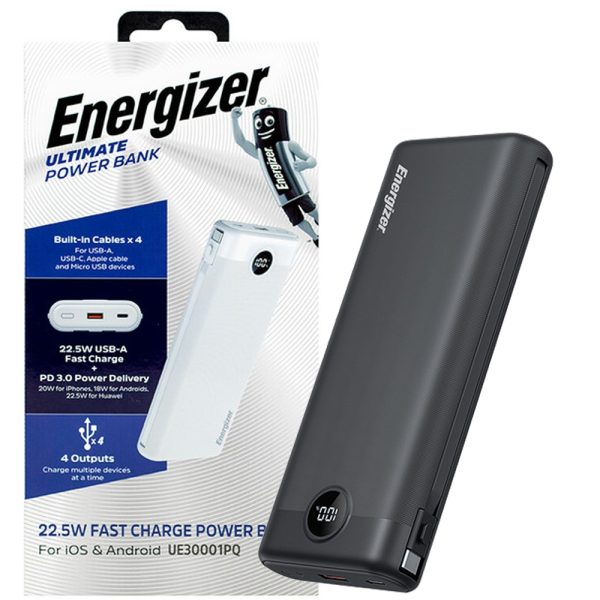 پاوربانک UE30001PQ 30000mAh مشکی Energizer