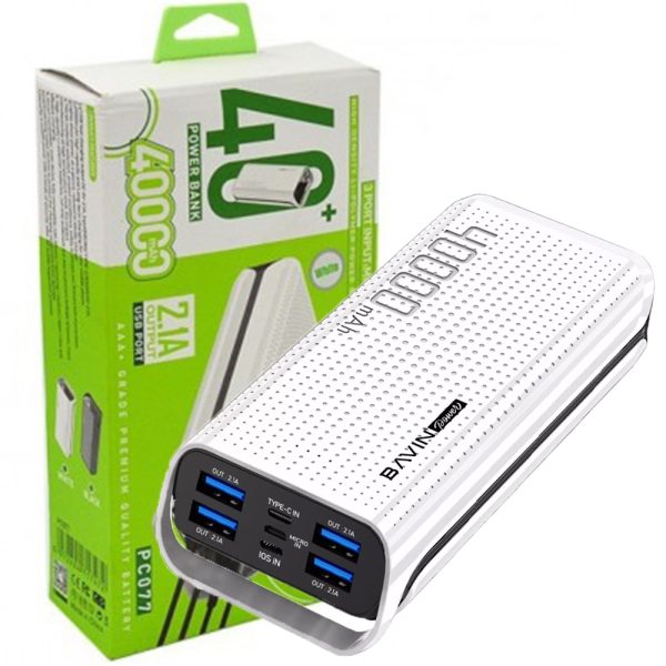 پاوربانک باوین PC077 40000mAh سفید BAVIN