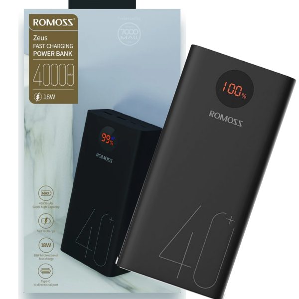 پاوربانک روموس ROMOSS ZEUS 40000mAh  مشکی