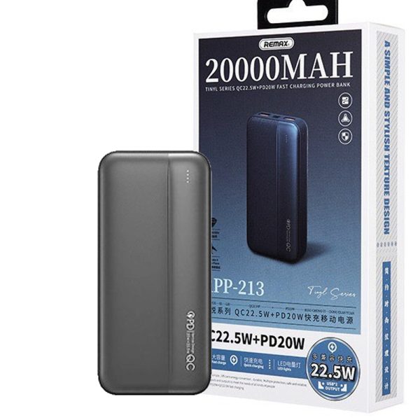 پاوربانک ریمکس 20000mAh مشکی REMAX RPP-213PD