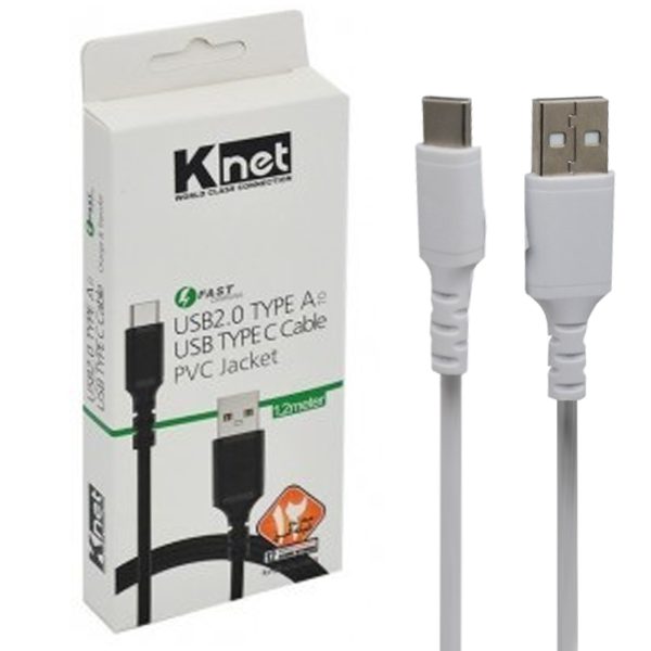 کابل  1.2M.TYPE-Cساده KNETپک سبز