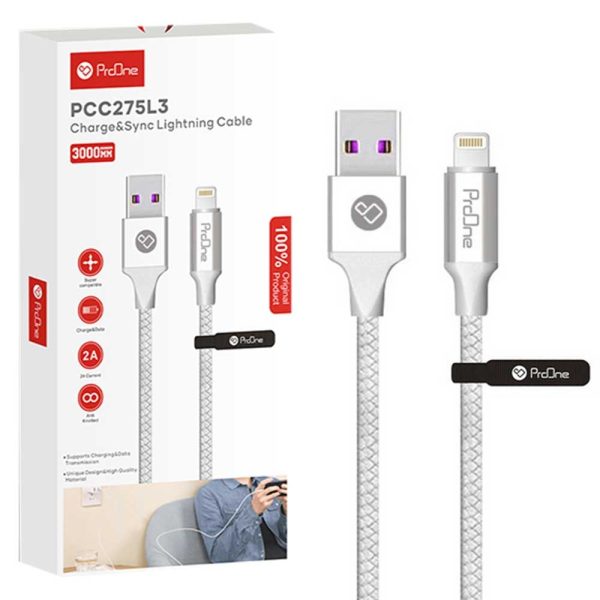 کابل  IPHONEسفیدPROONE.PCC275L3