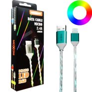 کابل MOXOM KH-68 LED IPHONE آبی