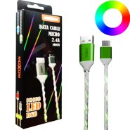 کابل MOXOM KH-68 LED TYPE-C سبز
