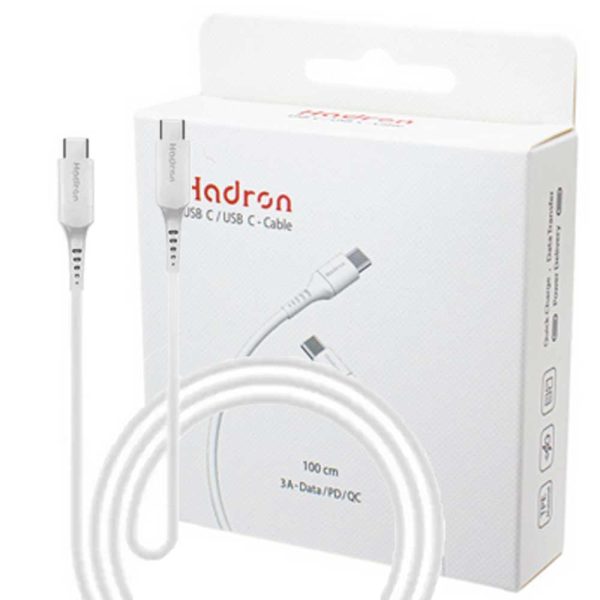 کابل TYPE-C دوسر C-C01 PD سفید HADRON