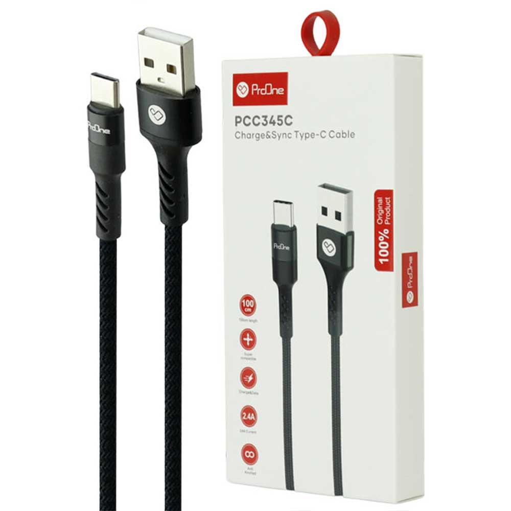 کابل  TYPE-Cمشکی PROONE.PCC345C
