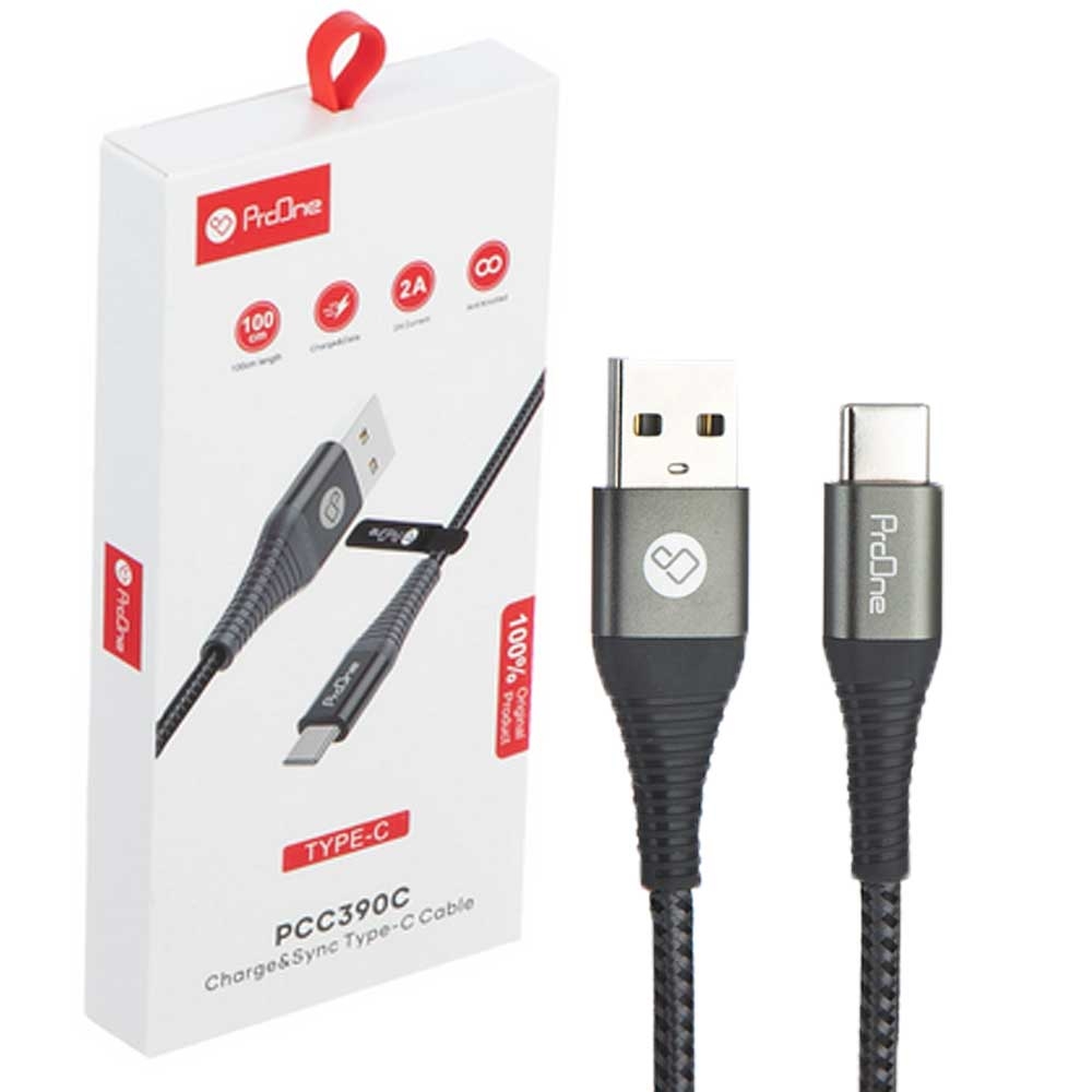 کابل  TYPE-Cمشکی PROONE.PCC390C