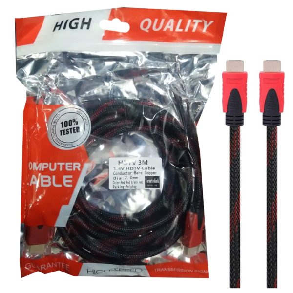 کابل V-LINK 3M HDMI کابل زرهی