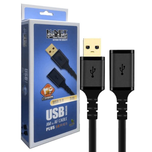 کابل افزایش کی نت پلاس KNET-PLUS 3M USB