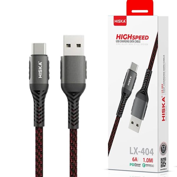 کابل شارژ LX-404 1M TYPE-C کنفی HISKA