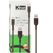 کابل شارژ کی نت K-NET 1M TYPE-C پک سبز