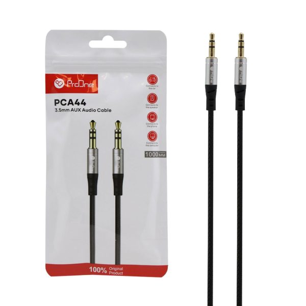 کابل صداAUXمشکی طوسی PROONE.PCA44