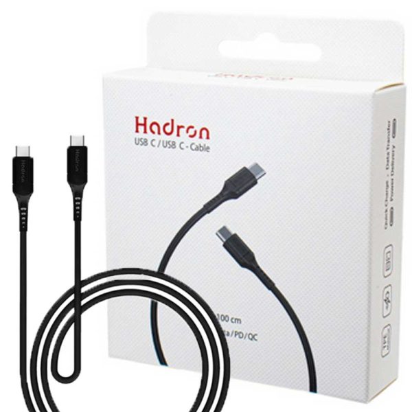 کابل هادرون TYPE-C دوسر C-C01 PD مشکی HADRON
