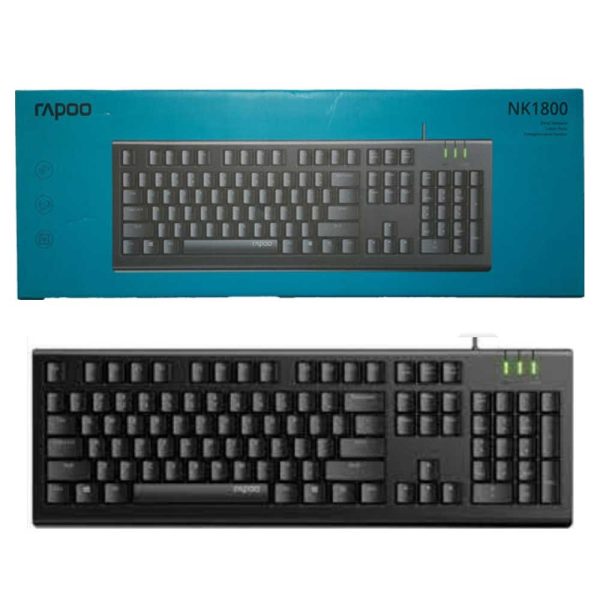 کیبورد سیم دار RAPOO NK1800 مشکی
