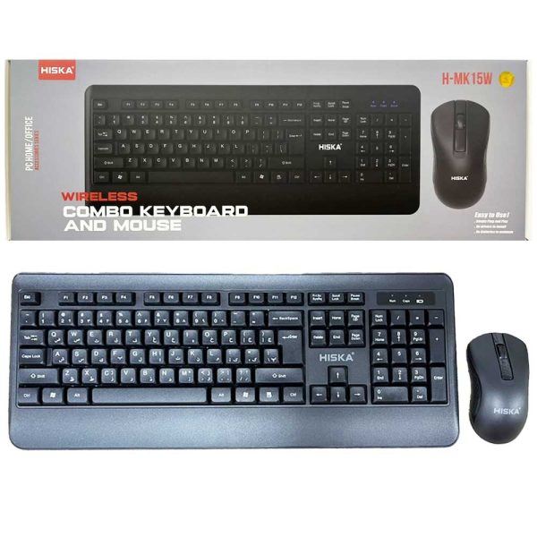 کیبورد و ماوس بی سیم HISKA HMK15W
