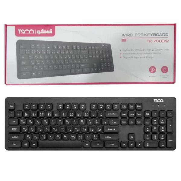 کیبوردوایرلس تسکو TK7003W مشکی